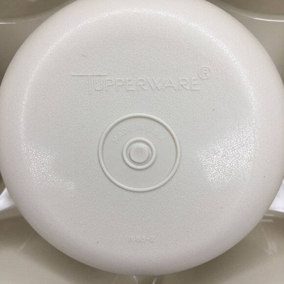 Vintage Tupperware Party Platter Snack Container Lid Retro Chips Dip 1666 1665 - Picture 8 of 16